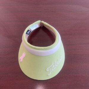 Titleist Vintage Green Visor with Pink Breast Cancer Ribbon